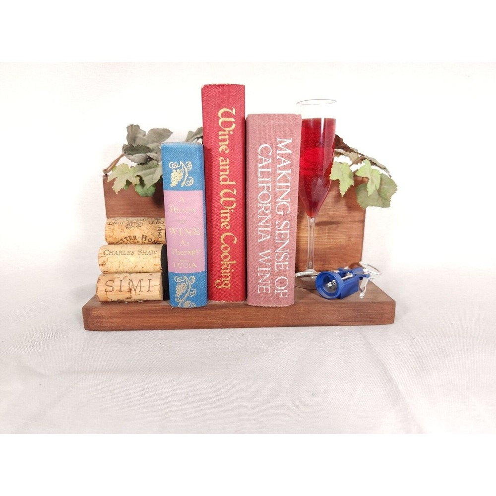 3D diorama Style Wall Decor Wine Books Corks Folk Art
